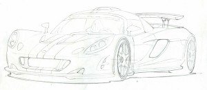 Venom GT Front Sketch